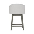 thumbnail image 14 of HH2 Home Upholstered Barrel Back Wood Adjustable Height Swivel Bar Stool, 14 of 19