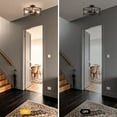 thumbnail image 6 of Cedar Hill 4 -Light 17-in Matte Bronze Semi Flush Mount Light with Light Bulb, 6 of 8