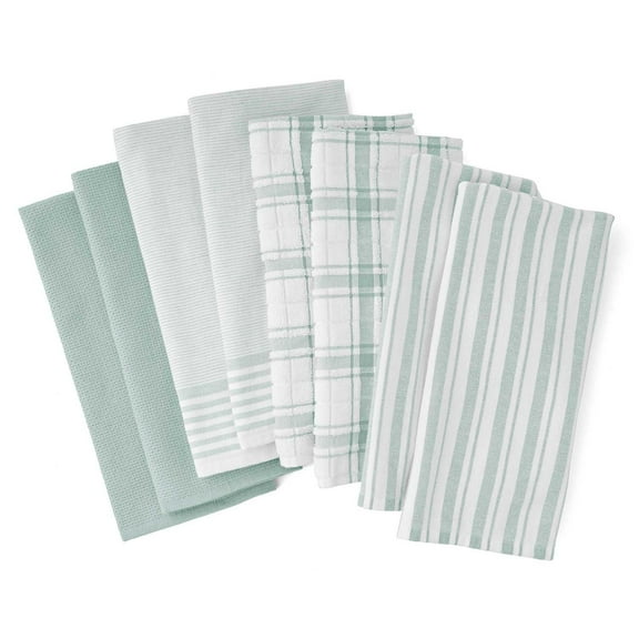 Member's Mark Plaid Leno 8 Piece Kitchen Towel Set, Choose Color