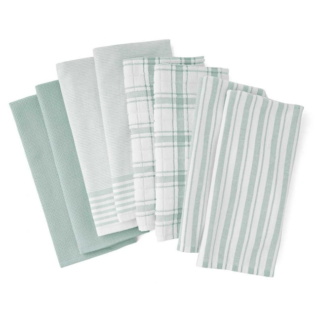 Member's Mark Plaid Leno 8 Piece Kitchen Towel Set, Choose Color
