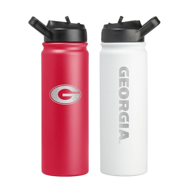 Logo Brands Georgia Bulldogs 24oz SS Water Bottle 2pk