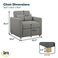thumbnail image 6 of Serta Connor Twin Size Convertible Chair, 6 of 10