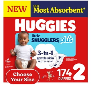 Huggies Little Snugglers Plus Baby Diapers, Size 1-2