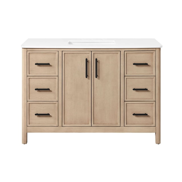 OVE Decors Solas Vanity with Engineered Marble Vanity Top and Rectangular Undermount Sink - Assorted Colours and Sizes Available