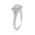thumbnail image 2 of 1.50 CT. T.W. Cushion Cut Halo Diamond Ring in 18K White Gold, 2 of 4