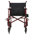 thumbnail image 9 of Ultra Lightweight Transport Wheelchair, Burgundy, 9 of 9