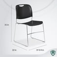 thumbnail image 4 of NPS 8500 Series Ultra-Compact Plastic Stack Chair, Assorted Colors 4 Pack, 4 of 11