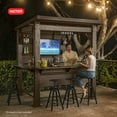 thumbnail image 3 of Keter 11' x 7' Signature Collection Resin Outdoor Bar Pine Gazebo, 3 of 16