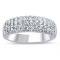 thumbnail image 2 of Round Cut Pavé Diamond Band in 14K Gold, 2 of 6
