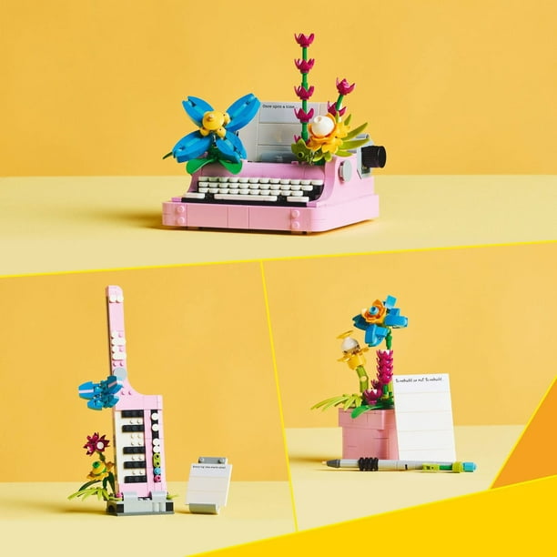 いづみん様　列車プランター 3個セット　RE-3 LEGO Creator 3 in 1 Typewriter with Flowers Building Toy, 363 pcs