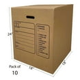 thumbnail image 3 of UBMOVE Pack of 10 Premium Large Corrugated Boxes with Handles, 18" x 18" x 24", 3 of 4