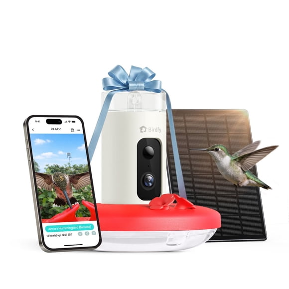 Birdfy Solar Powered Smart Hummingbird Feeder w/ AI Recognition