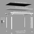 thumbnail image 3 of Range 14' x 12' Black Steel Pergola w/ Trellis Roof, 3 of 4