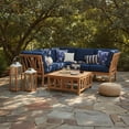 thumbnail image 1 of Cambridge Casual Catalina Teak Sofa Set with Cushions, 6pc, 1 of 11