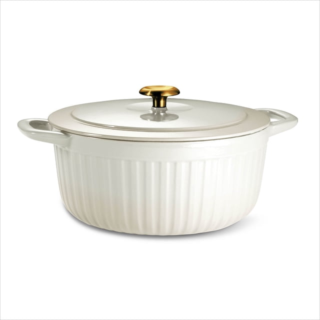 Tramontina 7-Qt Fluted Enameled Cast Iron Dutch Oven