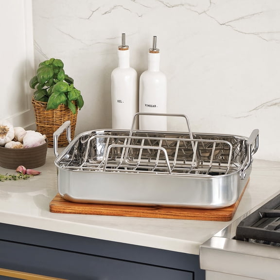 Member's Mark Tri-Ply Roasting Pan with Stainless Steel Rack