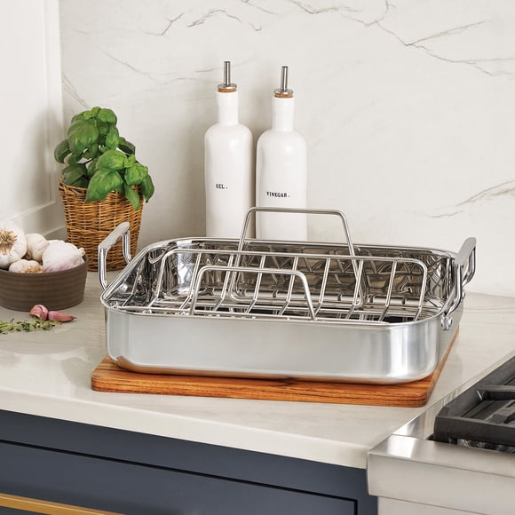 Member's Mark Tri-Ply Roasting Pan with Stainless Steel Rack
