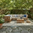 thumbnail image 3 of Cambridge Casual Catalina Teak Sectional Sofa Patio Set, 8pc, 3 of 13