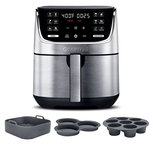 Gourmia 7-Quart Digital Air Fryer, Includes 3-Piece Silicone