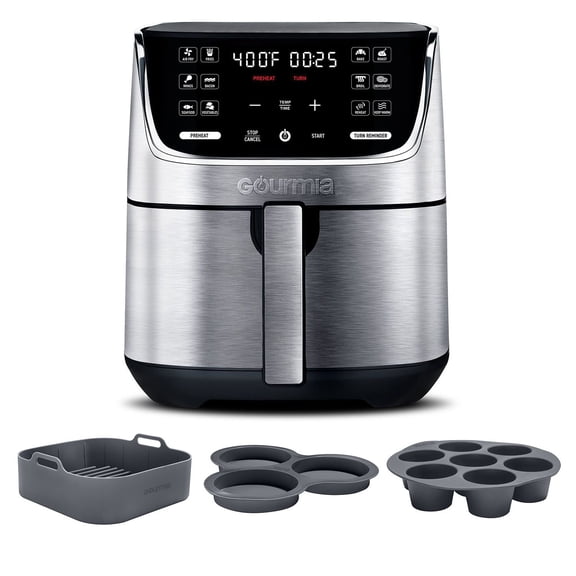 Gourmia 7-Quart Digital Air Fryer, Includes 3-Piece Silicone Accessory Set