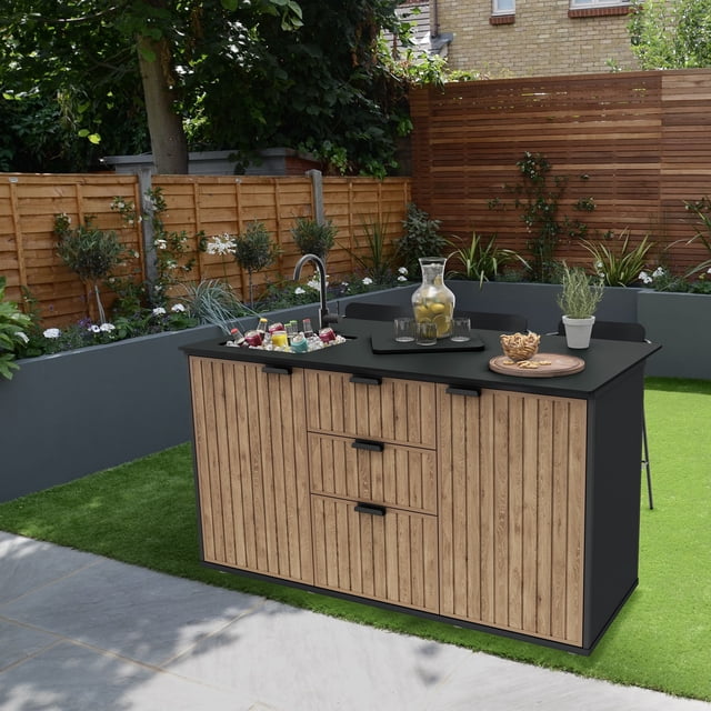 Keter Signature Collection Resin Outdoor Compact Kitchen, Venetian