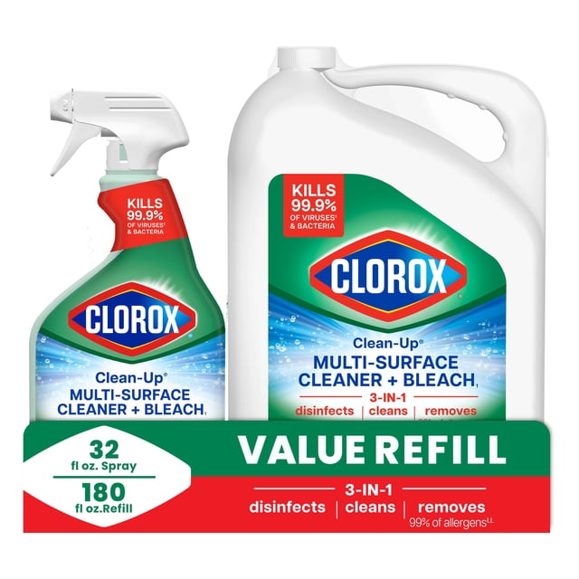 Clorox Clean-Up All-Purpose Cleaner + Bleach, Original Spray + Refill