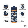 thumbnail image 7 of Zak Designs 14-oz. Stainless Steel Double Wall Beacon Straw Bottle for Kids, 2-Piece Set (Choose Color), 7 of 9