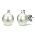 thumbnail image 2 of 7-7.5MM Freshwater Pearl and Diamond Pendant and Earring Set, 2 of 4