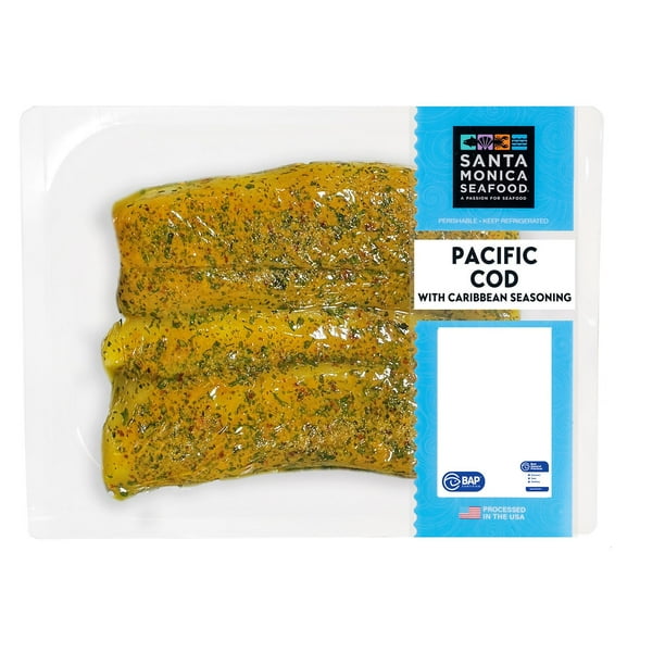Santa Monica Seafood Wild Caught Pacific Cod with Caribbean