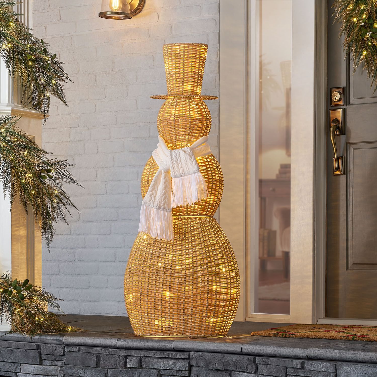 Member's Mark Pre-Lit Woven Snowman