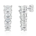 thumbnail image 1 of 925 Sterling Silver Lab Created White Sapphire Graduated Earring, 1 of 5