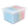 thumbnail image 4 of Letter Legal File Totes, 2 pack. Clear Base and Lid with Snap Tight Lid, 4 of 5