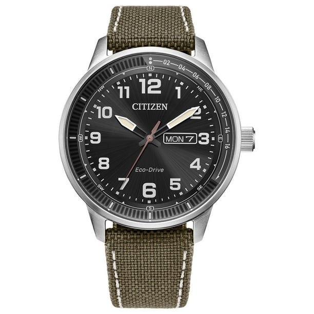 Citizen Eco-Drive Weekender Analogue Green Nylon Watch, 42mm
