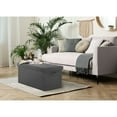 thumbnail image 14 of Seville Classics Foldable Storage Bench Ottoman with Handles (Modern Gray),  30" W x 15.7" D x 15.7" H, 14 of 14