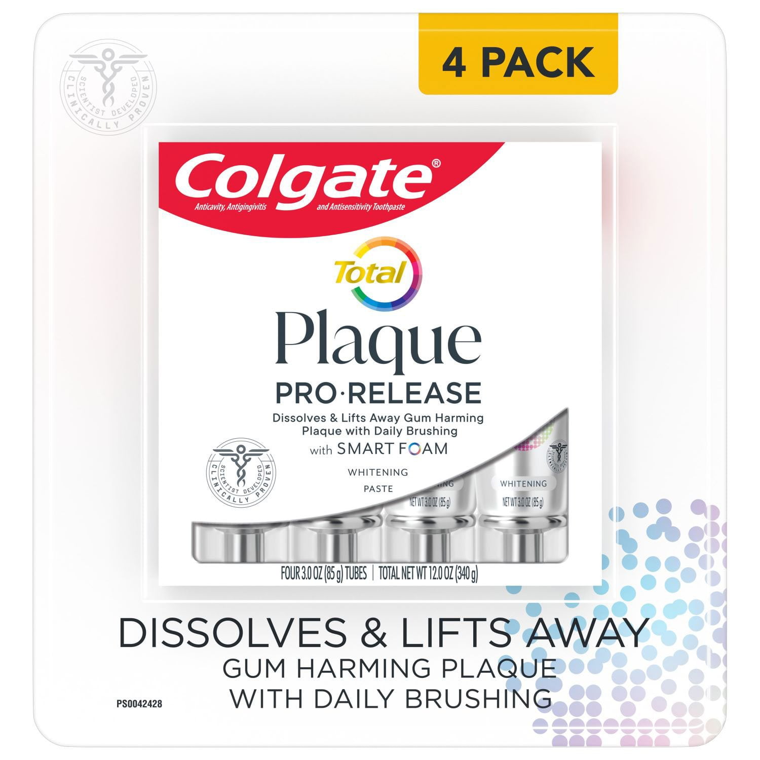 Colgate Ms Colgate Total Plaque Pro-Release Toothpaste, 3 oz., 4 pk. - Samsclub.com