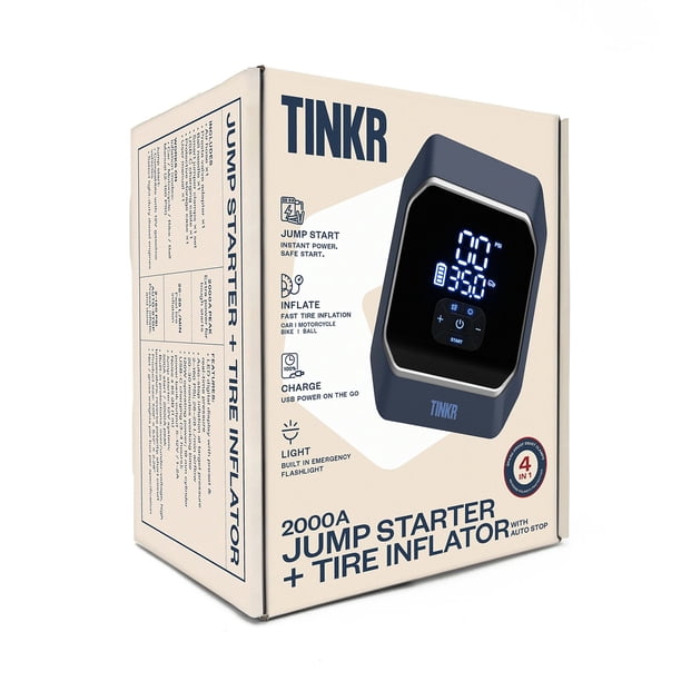 TINKR 4-in-1 Jump Starter with Air Pump & Power Bank - Samsclub.com