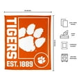 thumbnail image 3 of Logo Brands Clemson Tigers 60"x70" Super Plush Blanket, 3 of 6