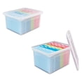 thumbnail image 2 of Letter Legal File Totes, 2 pack. Clear Base and Lid with Snap Tight Lid, 2 of 5