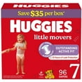 thumbnail image 2 of Huggies Little Movers Baby Diapers, Sizes 3-8, 2 of 14