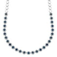 thumbnail image 1 of Lab Created Round Cut Sapphire Necklace in Sterling Silver, 1 of 5
