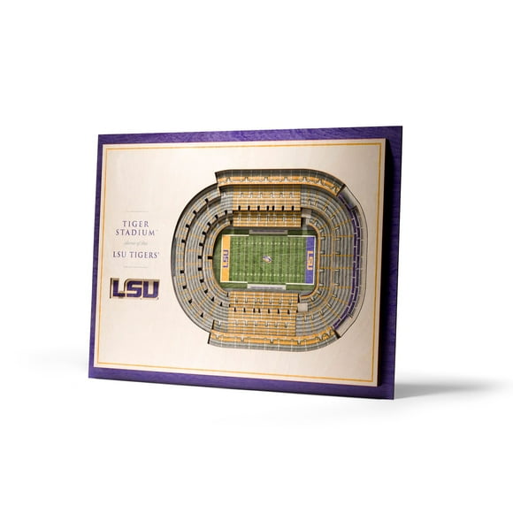 YouTheFan LSU Tigers 17"x13" 3D 5 Layer Stadium View Wall Art