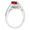 thumbnail image 2 of Marquise Cut Gemstone & .20 CT TW Diamond Ring in Sterling Silver, 2 of 4