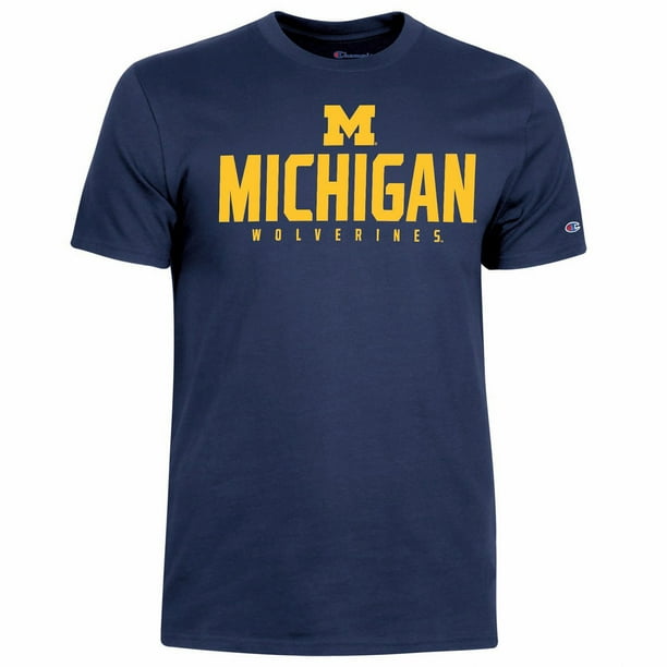 トップス Champion Michigan University Champion Michigan Wolverines Adult Short Sleeve T-Shirt