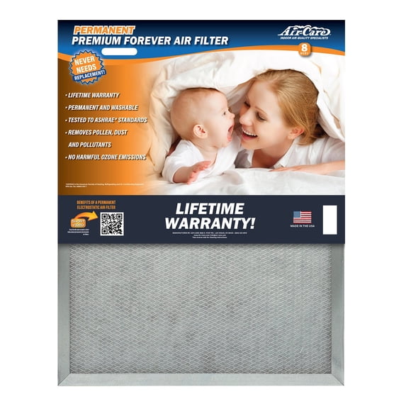 Air-Care Premium Forever Washable Air Filter for Allergen & Dust Reduction, Multiple Sizes