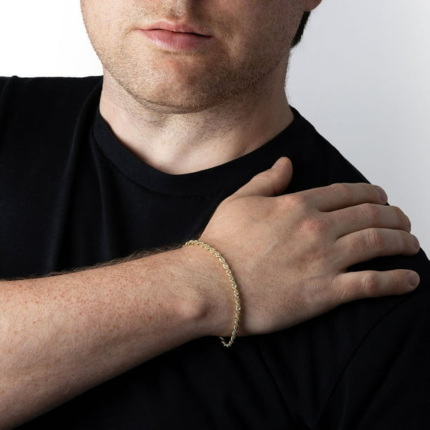 Diamond Cut Rope Chain Bracelet in 14K Gold - Samsclub.com