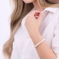 thumbnail image 4 of White Cultured Freshwater Pearl Strand Bracelet in 14K Gold, 4 of 4