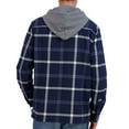thumbnail image 3 of Aeropostale Men's Flannel Button-Down Hoodie, 3 of 11
