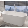 thumbnail image 7 of A&E Bath and Shower Kara 59in or 67in Freestanding Bathtub with Center Drain in White Acrylic High‑Gloss, 7 of 12