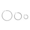 thumbnail image 2 of Italian Sterling Silver Hoop Earring Set, 2 of 8