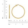 thumbnail image 4 of Diamond Cut Hoop Earrings in 14K Gold, 4 of 5